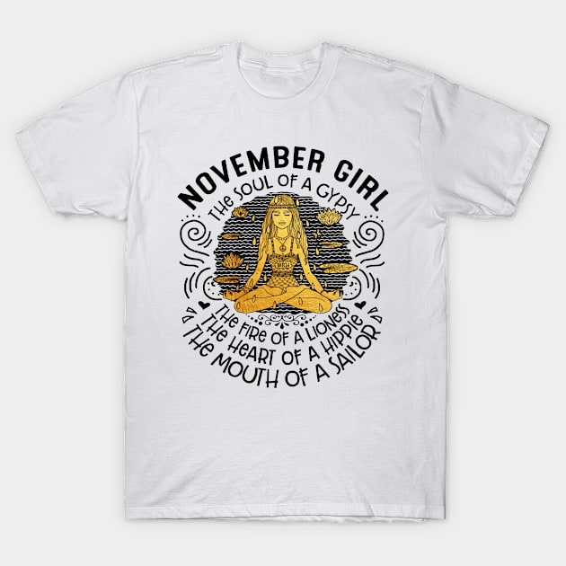 november girl T-Shirt by Minkey
